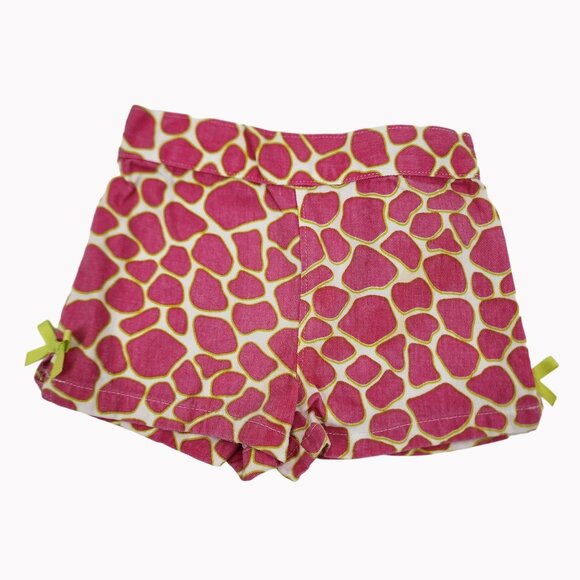 Kids Headquarters 24m Giraffe Top and Shorts Set Green Pink - Picture 6 of 8